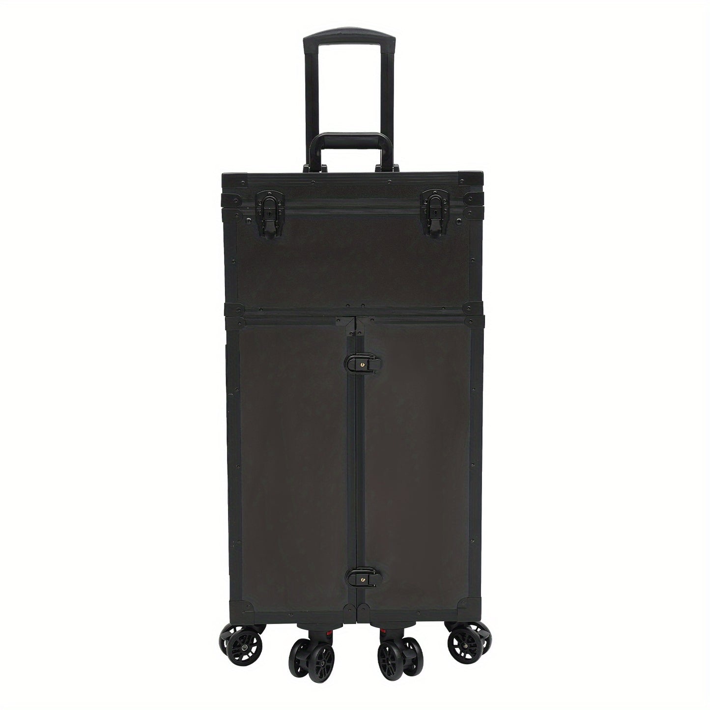 Make-up koffer – Make-up trolley – Cosmetica koffer – Beautycase – Visagiekoffer – Verstelbare hoogte – 360° draaibare wieltjes – Harde ABS buitenkant – Sleutelslot – Zwart