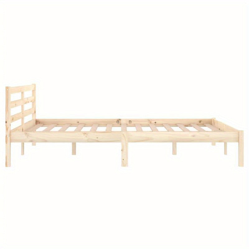 Houten Bedframe – Bedframe Massief Hout – Ledikant – Bedbodem – Slaapkamermeubel – Bruin – Massief Grenenhout – 140x200 cm – Eenvoudige Montage – Traditioneel Design