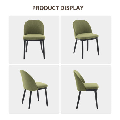Eetkamerstoelen – Stoelen – Design Stoelen – Dining Chairs – Beklede Stoelen – Set Van 2 Groen – Ergonomische Rugleuning – Massief Beukenhout Frame