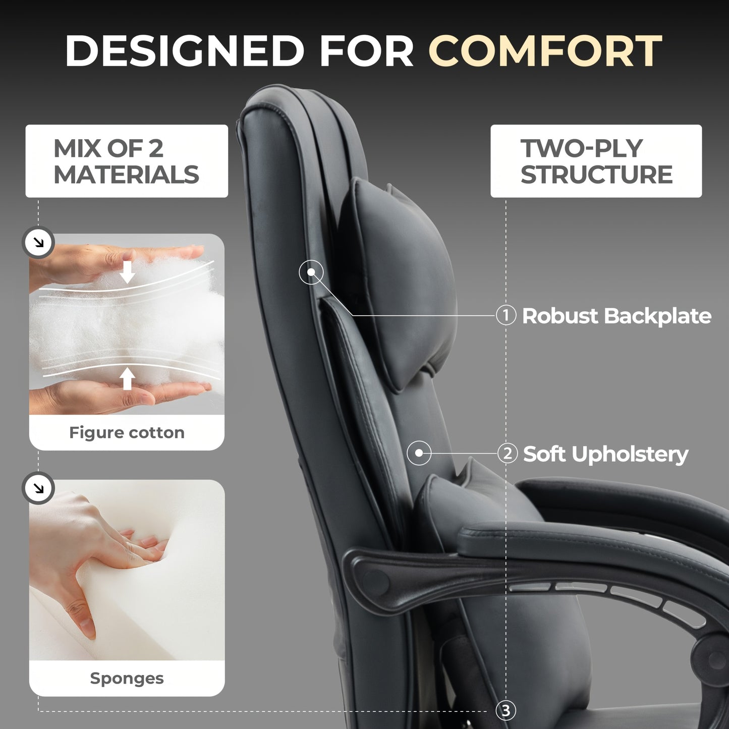Gamingstoel – Gamestoel – Bureaustoel – Gaming Chair – Game Stoel – Ergonomisch Hoogte Verstelbare Rugleuning – Kunstleer Met Voetsteun – Belastbaar Tot 159 kg