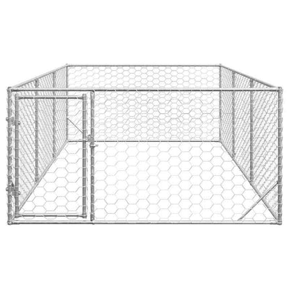 Hondenhok – Hondenhuis – Hondenkennel – Hondenhuisje – Hondenbench – Verzinkt Staal – Ruime 2x4x1m Deur