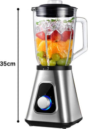 Blender - Smoothie Maker - Mixer - 1300W - 1.5L - Personal Blender - Combo voor Bevroren Fruitdranken, Sauzen - Zilver & Zwart