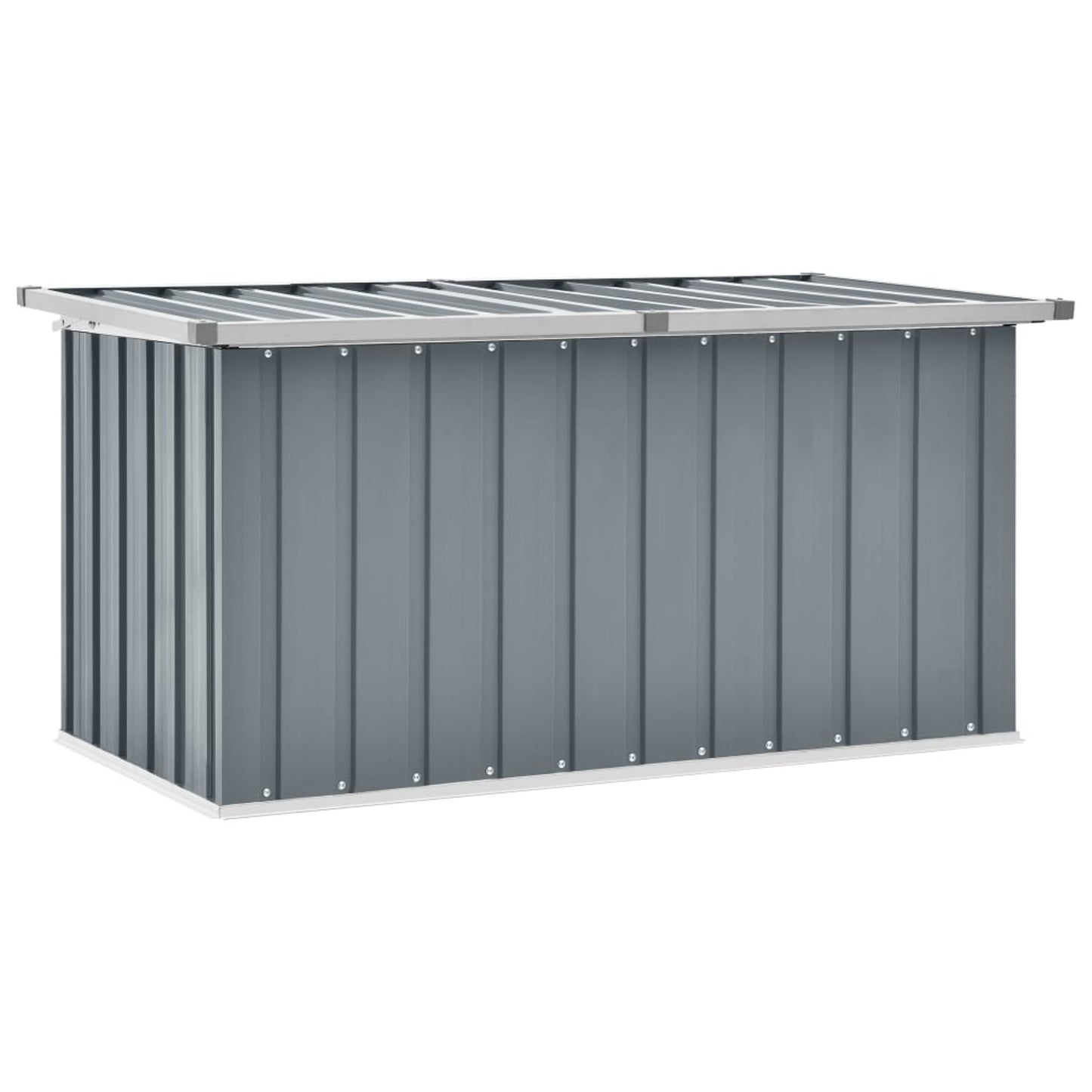 Tuinopslagbox – Opbergbox – Opslagkist – Tuinkist – Buitenopberger – Gegalvaniseerd Staal & Kunststof – 129x67x65 cm – Scharnierend Deksel – Weerbestendig & Ruim