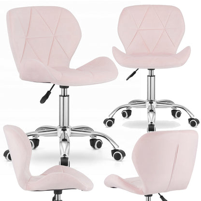 Draaistoel – Bureaustoel – Gamestoel – Werkstoel – Bureaufauteuil – Velvet Bekleding – In Hoogte Verstelbaar 46-61 cm