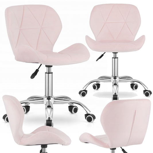 Draaistoel – Bureaustoel – Gamestoel – Werkstoel – Bureaufauteuil – Velvet Bekleding – In Hoogte Verstelbaar 46-61 cm