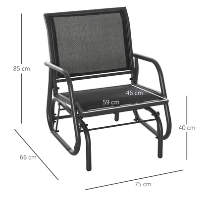Tuinschommelbank – Tuinbank – Schommelstoel – Tuinmeubel – Loungestoel – Metalen Frame – Ademend Mesh – 2 Personen – Draagvermogen 200 kg