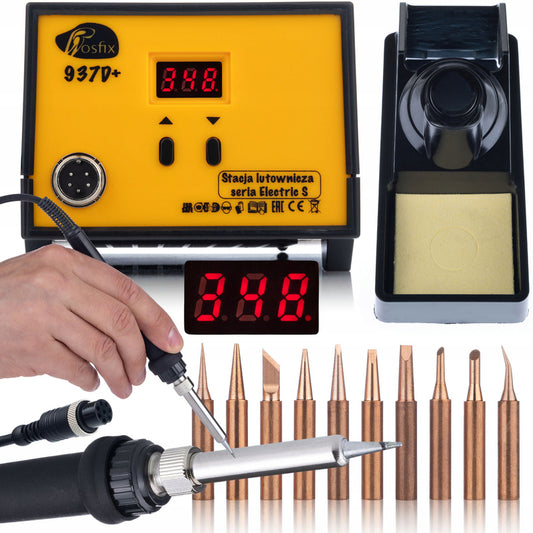 Soldeerbout – Soldeerstation – Soldeerpen – Lötkolben – Soldeergereedschap – 60W Vermogen – Instelbare Temperatuur 200-480°C
