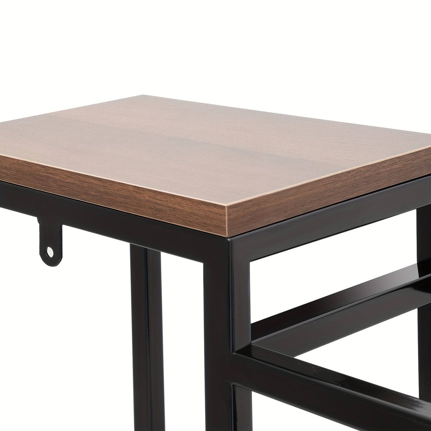 Wijnrek Wandhouder – Wijnfleshouder – Flessenhouder – Wijnhouder – Wandrek – Metalen Wandrek – Stevig IJzer Met Houten Accenten – Draagvermogen 30 kg – Donkerbruin Variant