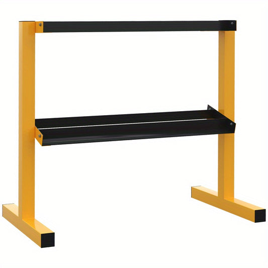 Halterschijfhouder – Halterrek – Dumbbellstandaard – Schijvenstandaard – Gewichtenrek – 2-traps ontwerp – Versterkt Stalen Frame Tot 270 kg