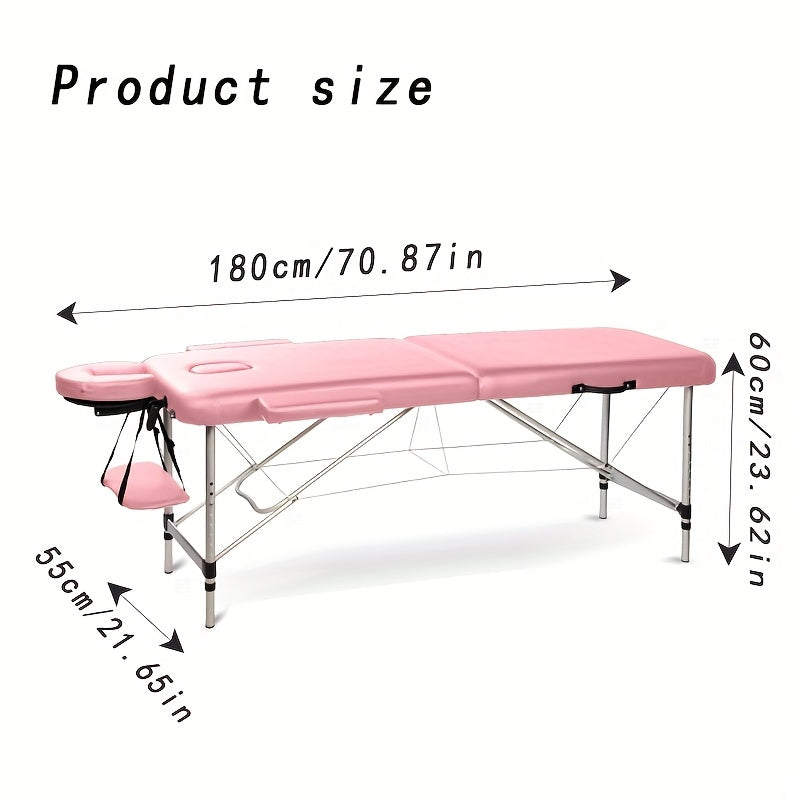 Professional Folding Massage Table Portable Adjustable Massage Bed with Carrying Case & Accessories for SPA, Salon, Home, Travel