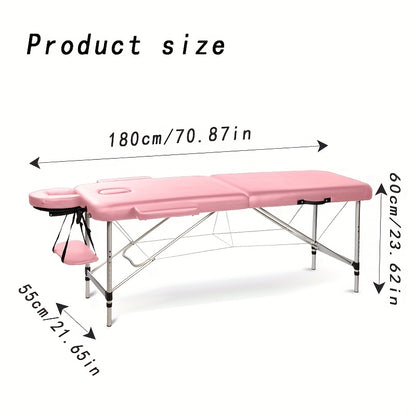 Professional Folding Massage Table Portable Adjustable Massage Bed with Carrying Case & Accessories for SPA, Salon, Home, Travel