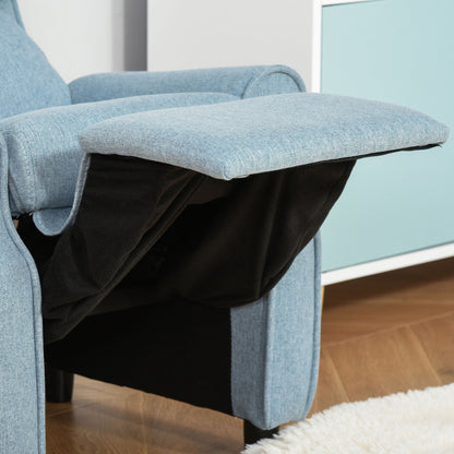 Kinderfauteuil – Kinderstoel – Kindersofa – Kinderbank – Relaxstoel – Verstelbare Rugleuning – Inclusief Voetensteun – Blauw – Compact 58x53x70 cm