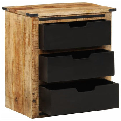 3-Drawer Dining Cabinet with Lockable Doors - Heavy-Duty Wood Construction, 55x35x60cm Modern Farmhouse Style Storage Cabinet for Kitchen, Dining Room, Living Room, Entryway - Easy Assembly Required