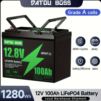 12V 100Ah LiFePO4 Accu – Lithium Accu – Camper Accu – Zonne-energie Accu – Boot Accu – Slimme 100A BMS – 4000+ Cyclus Levensduur