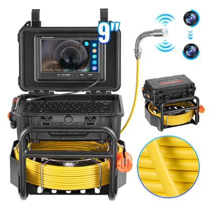 Rioolcamera – Afvoerinspectiecamera – Pijpencamera – Inspectiesysteem – Zelfnivellerende Cameratype – 70 Meter Kabel – 9 Inch HD Scherm – 512Hz Locatiefunctie