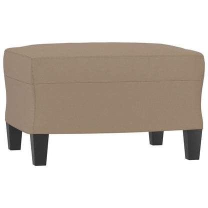 3-zitsbank – 3-zits sofa – Driezitsbank – Bank met voetenbankje – Bankstel – Comfortabele polyester bekleding – Stevig metalen frame – Cappuccino