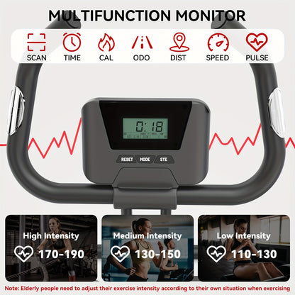 Hometrainer – Fitnessfiets – Indoorfiets – Spinningfiets – Fietstrainer – 8 Verstelbare Magnetische Weerstand – Opvouwbaar Met Comfortabele PU-Zitting