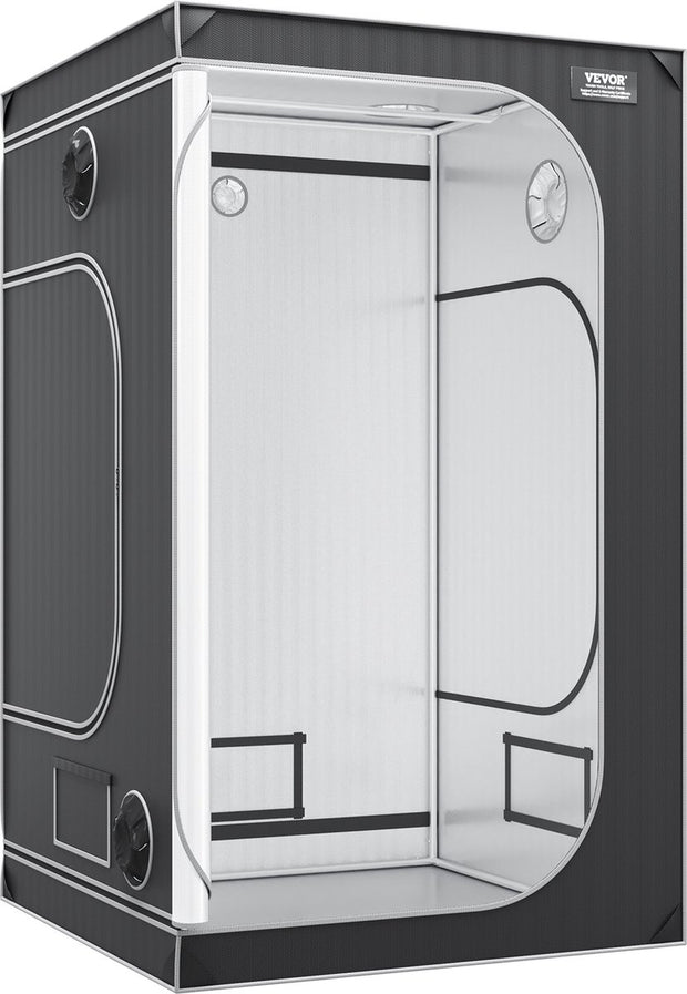 Kweektent Met Kijkvensters - 122x122x203cm - Kweektent Voor Binnen - Hydrocultuur Raamdeuropslag