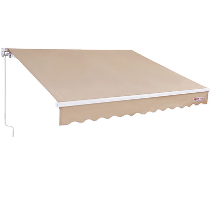 Uittrekbaar Zonnescherm – Terraszonwering – Patio Zonnescherm – Balkonscherm – Zonnescherm Uitschuifbaar – Waterafstotend Polyester – Verstelbare Hoek 10x8 ft