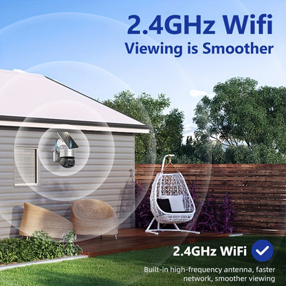 Draadloze Beveiligingscamera Set – Wifi Beveiligingscamera – Buiten Camera – 3MP HD Camera – Kleurennachtzicht – Bewegingsdetectie – Oplaadbare Batterij