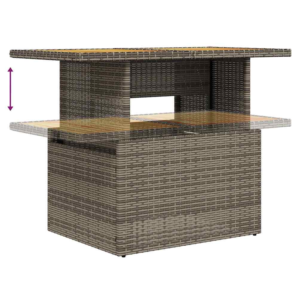 Lounge Tuinset – Loungeset – Tuinmeubelset – Zitgroep – Balkonset – Poly Rattan – 11-Delig – Inclusief Wasbare Kussenhoezen – Waterdichte Opbergtassen