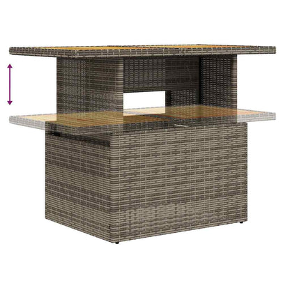 Lounge Tuinset – Loungeset – Tuinmeubelset – Zitgroep – Balkonset – Poly Rattan – 11-Delig – Inclusief Wasbare Kussenhoezen – Waterdichte Opbergtassen