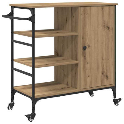 Sideboard/Sideboard/Storage Cabinet/Cabinet/Artisan Oak Kitchen Cart 87.5X38.5X84.5 Cm Wood-Based Material. This Kitchen Cart Is Made of Robust Material with a Smooth Surface And Offers Robustness, Stability, And Moisture Res