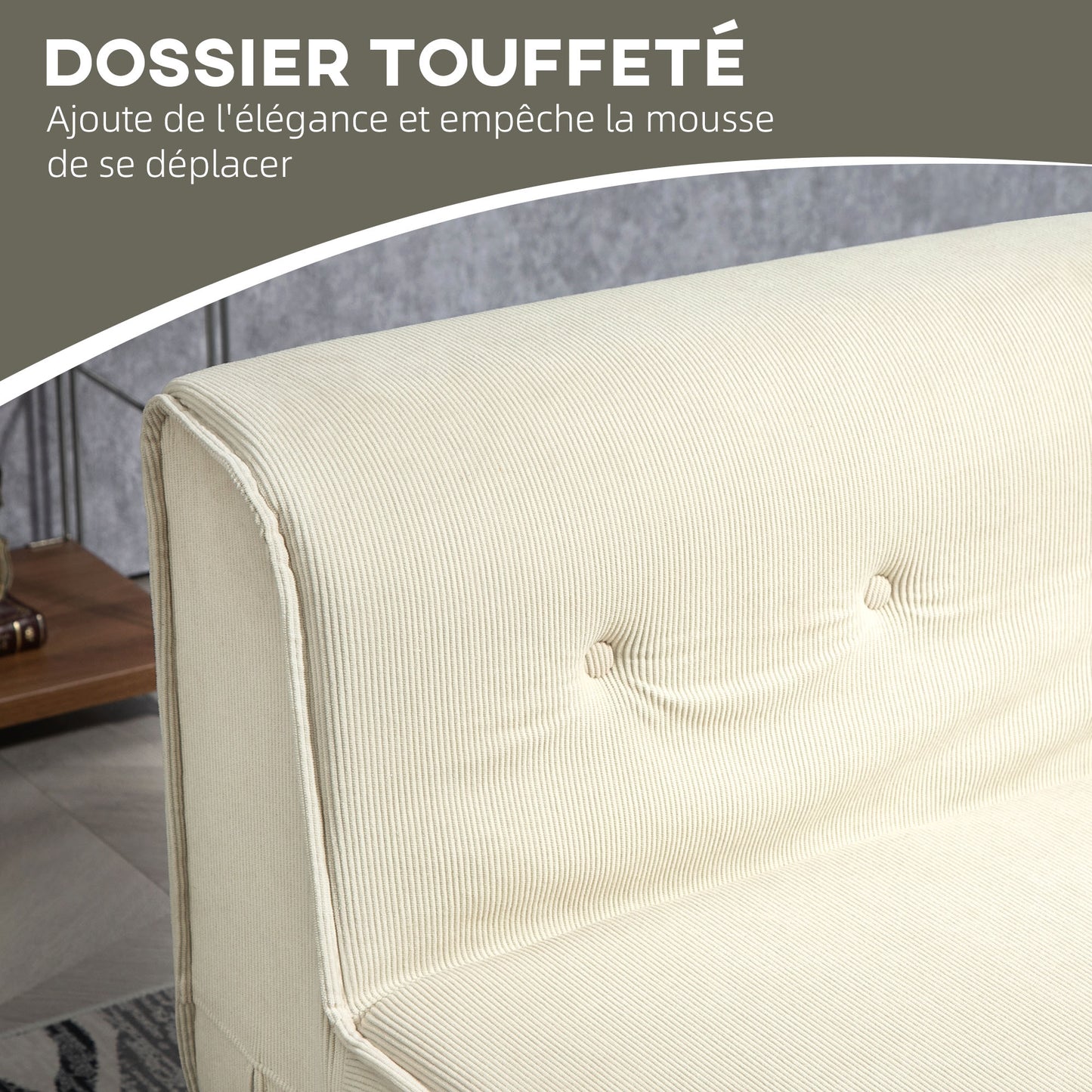 Vloerstoel – Zitzak – Opvouwbare Fauteuil – Slaapstoel – Relaxstoel – Velvet Polyester Bekleding – Draagkracht 240 Kg – 195x73 cm Uitklapbaar Matras
