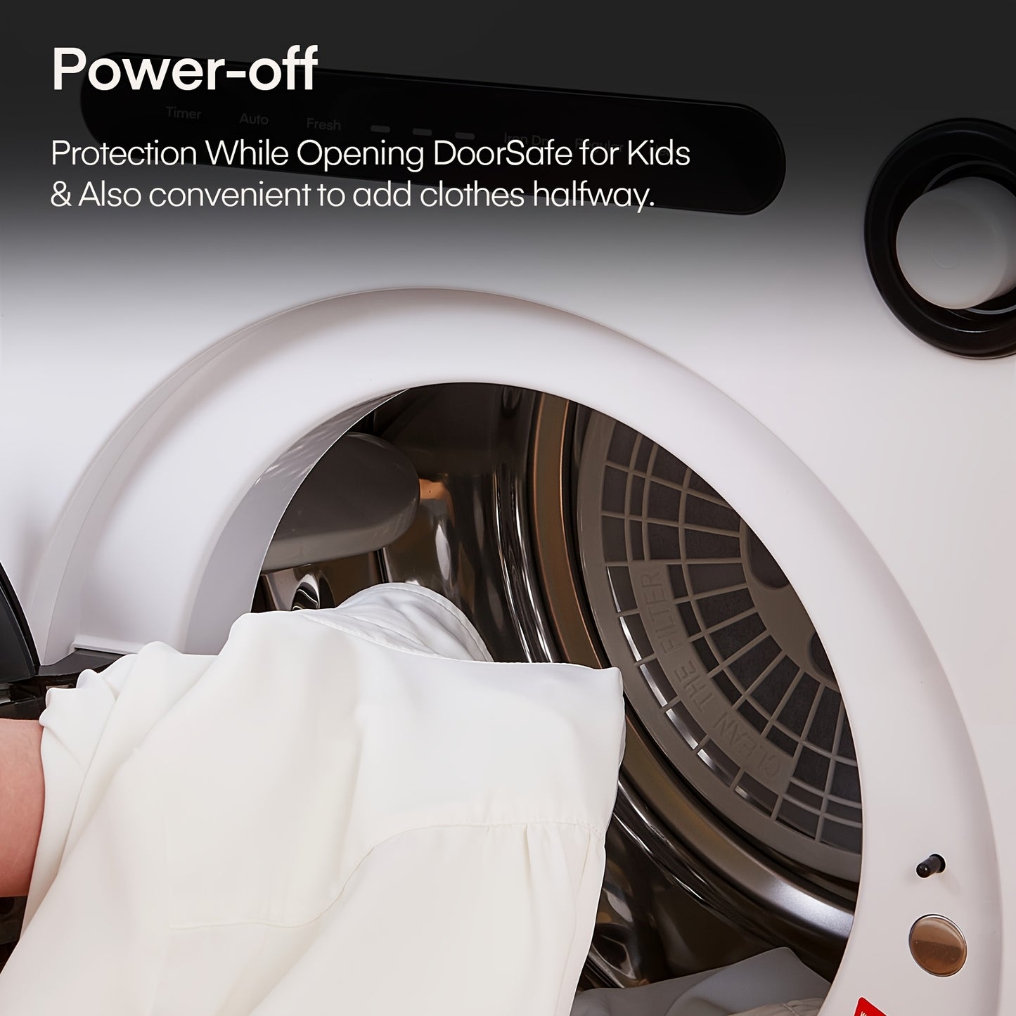 Wasdroger – Tumble Dryer – Ventilatiedroger – Droogkast – Compacte Droger – 4 kg – 6 Automatische Programma’s – Smart Drying System – Dubbele Temperatuurbeveiliging – Stapelbaar