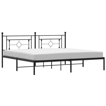 Metal Bed Frame with Headboard, 200X200 Cm