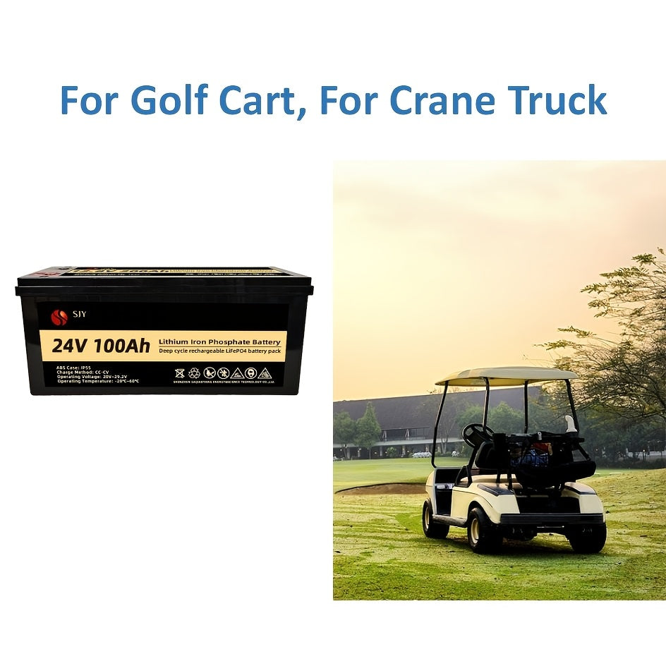 24V 100Ah LiFePO4 Accu – Lithium Accu – BMS Batterij – Solar Accu – Camper Accu – Geïntegreerd 100A BMS – Lichtgewicht & Langdurige Levensduur