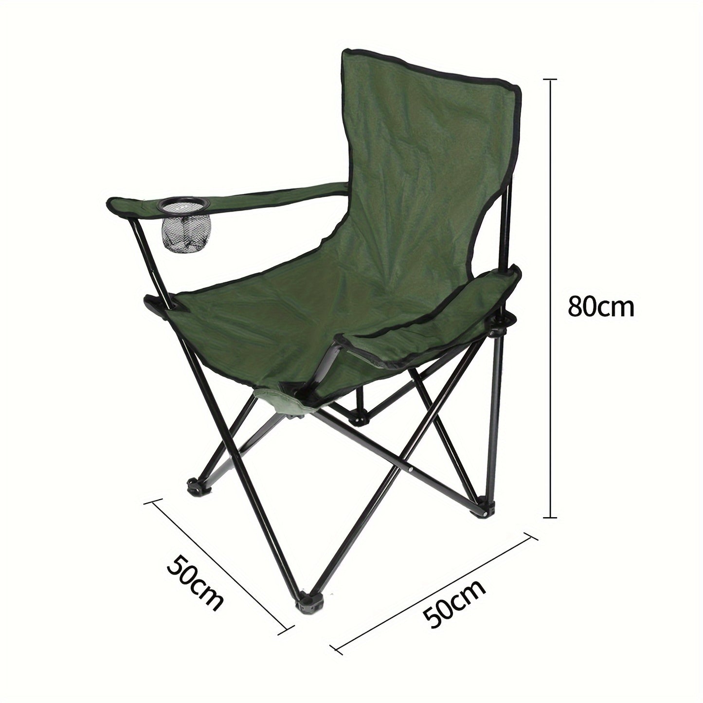 Klapstoel – Vouwstoel – Opvouwbare Stoel – Eettafelstoel – Tuinstoel – Metalen Frame – Hoogwaardig Oxford-Stof – Draagvermogen 150 kg - Groen