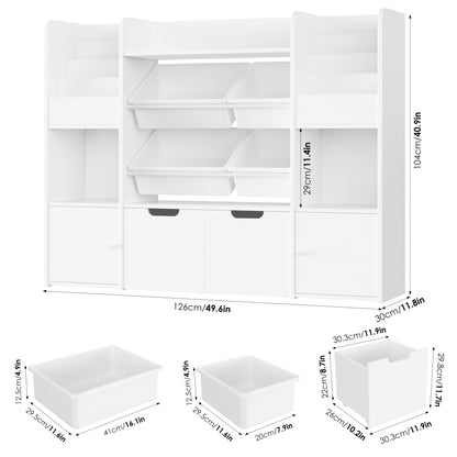 Boekenkast – Vakkenkast – Opbergkast – Boekenrek – Ladekast – Multifunctioneel Design – Duurzaam Hout – 69 CM Hoog – 3,2+ Kubieke Voet Opslagruimte