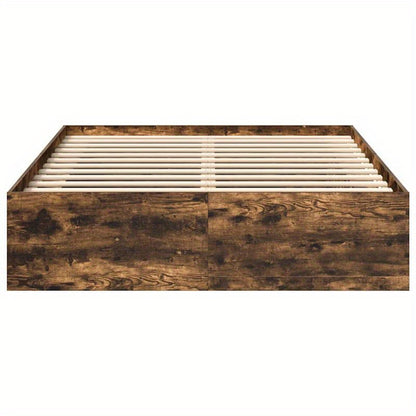 Bedframe Sonoma Eiken – Bedombouw – Slaapkamer Meubel – Ledikant – Bed Bodem – 140x200 cm – Hoogwaardig Gefineerd Hout – Stevige Constructie