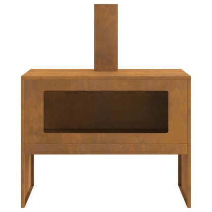 Grote Buitenhaard – Vuurkorf – Tuinhaard – Terrashaard – Houtkachel – Metaal – Poedercoating Marron – 80x50x96 cm – Geschikt Voor Buitengebruik – Voor Gezellige Samenkomsten