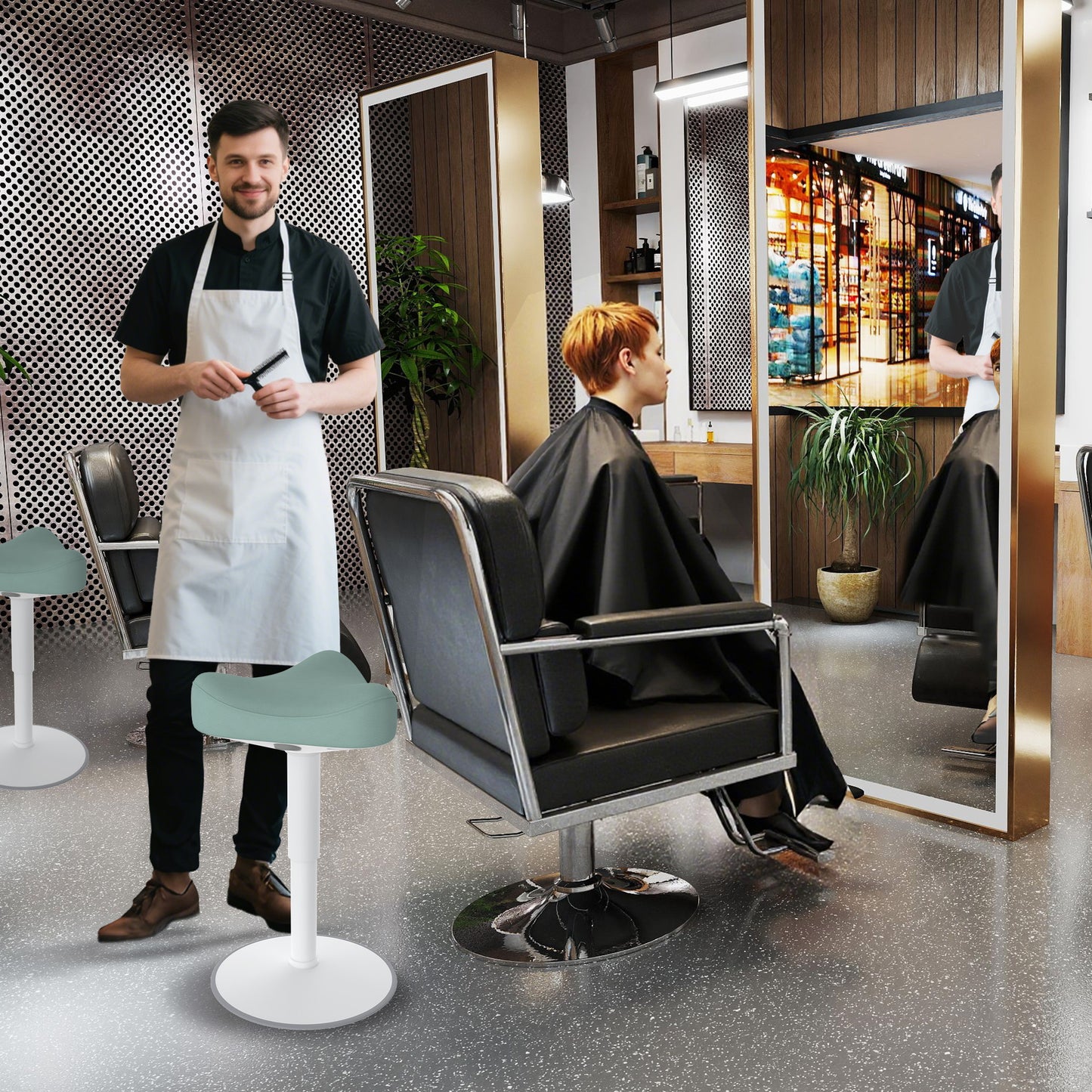 Wobbelkruk – Wiebelkruk – Balanskruk – Zadelkruk – Bureaukruk – Verstelbaar 57-82 cm – Ergonomisch Schuimzitvlak – TPE Antisliplaag