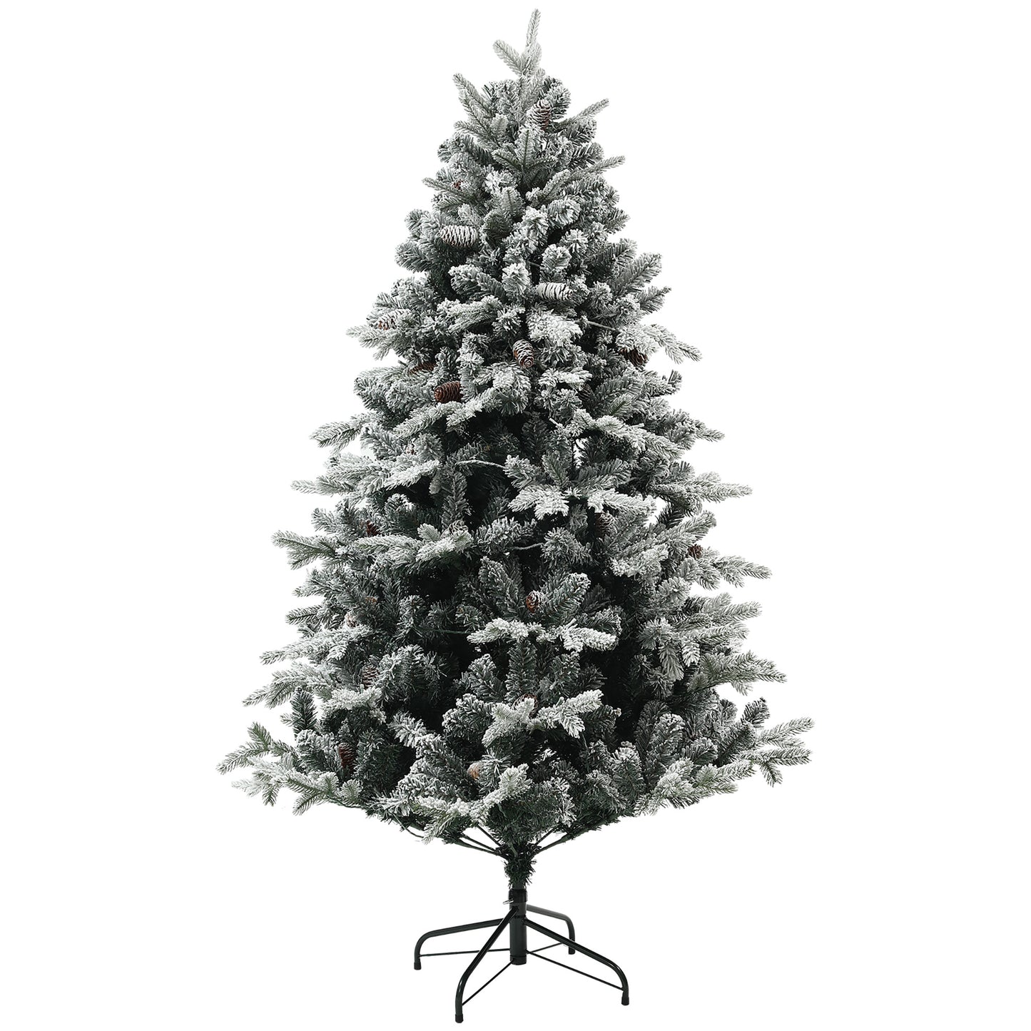 Kunstkerstboom – Nepkerstboom – Kunstboom – Kerstdecoratie – Kerstboom – 180 cm Hoog – 793 Takken Met Nep Sneeuw – Stabiele Metalen Voet