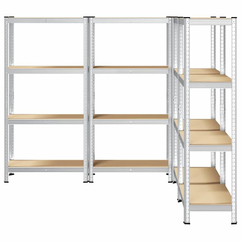 4-Laags Opbergrek – Opbergrek – Stellingkast – Opbergkast – Rek Metalen Frame – Stevig Staal En Hout – Compact Ontwerp