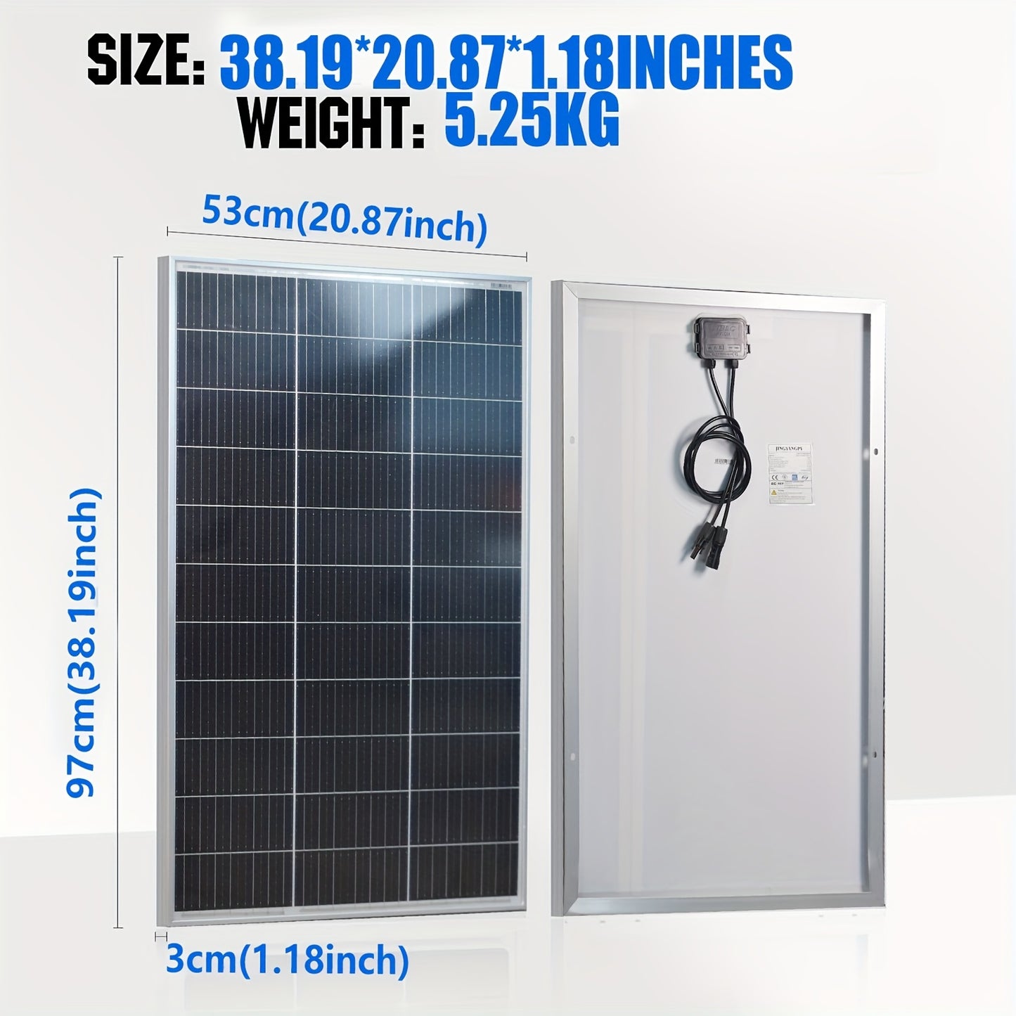 Zonnepaneel – Solar Panel – Zonnecellen – Zonne-energie – Zonnestroom – 200W Vermogen – 30mm Aluminium Frame
