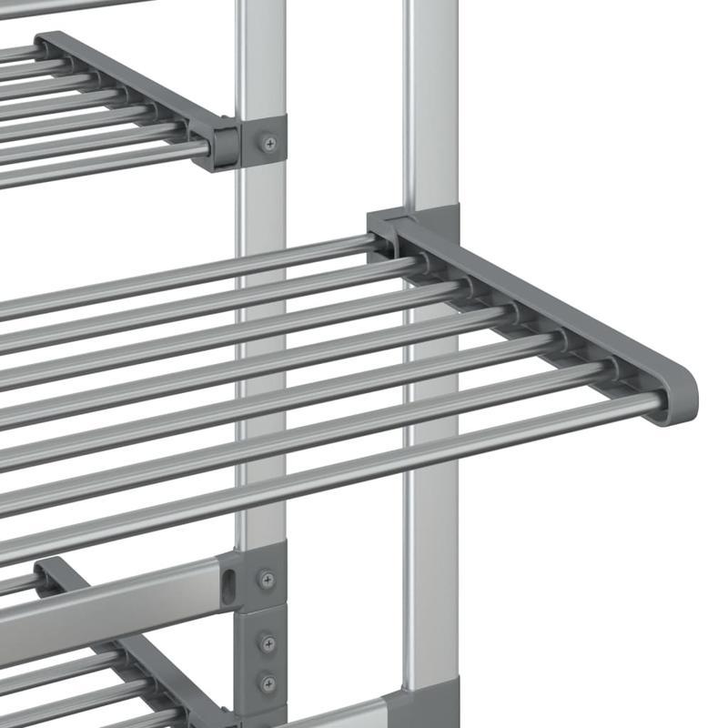 Wasrek – Droogrek – Wasknijpers – Droogtoren – Wastoren – Aluminium – Inklapbaar Met Wieltjes – 89x64x129 cm