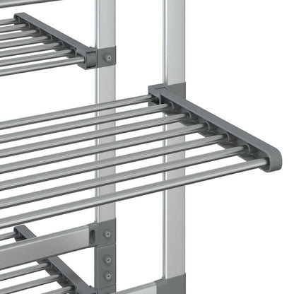 Wasrek – Droogrek – Wasknijpers – Droogtoren – Wastoren – Aluminium – Inklapbaar Met Wieltjes – 89x64x129 cm