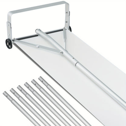 Dakraamveger – Dakriek – Sneeuwruimer – IJsbestrijder – Dakreinigingsborstel – 9 Meter Aluminium – Met Beschermende Kunststof Wielen
