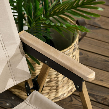 Inklapbare Campingstoel – Vouwstoel – Buitenstoel – Tuinstoel – Vissersstoel – Stalen Frame – Houtlook Design