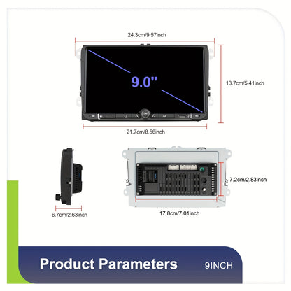 Multimediaplayer Auto – Autoradio – Navigatiesysteem – Carplay Speler – Multimedia Systeem – 9 Inch IPS Touchscreen – Draadloze CarPlay & AHD Achteruitrijcamera