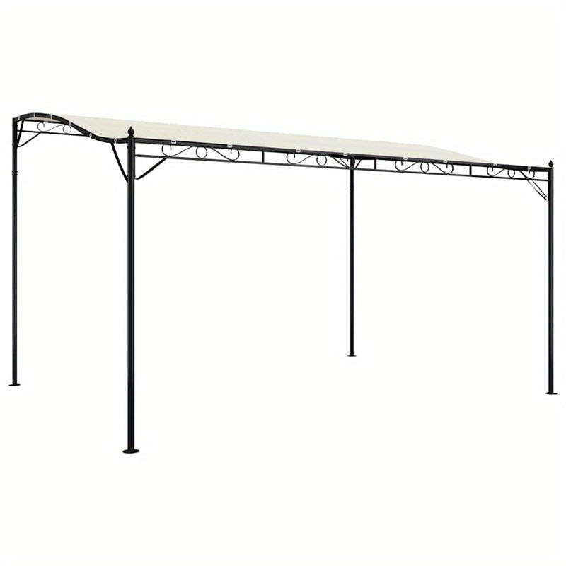 Tuinpergola – Patio Gazebo – Buiten Tent – Buitenpaviljoen – Tuinoverkapping – Creme 4x3 Meter – Stevig Staalframe – Waterafstotende 180g/m² Stof