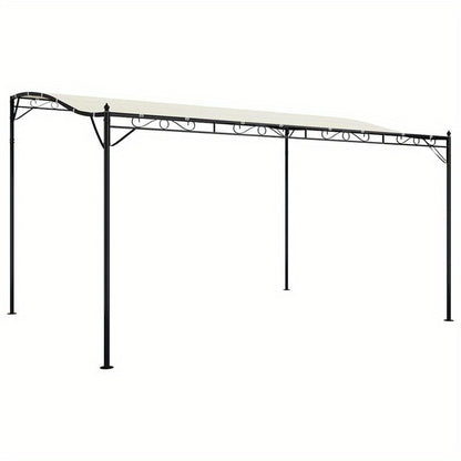 Tuinpergola – Patio Gazebo – Buiten Tent – Buitenpaviljoen – Tuinoverkapping – Creme 4x3 Meter – Stevig Staalframe – Waterafstotende 180g/m² Stof