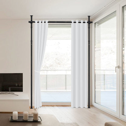 For living room, bedroom or office Width adjustable free-standing room divider screen without curtain, privacy screen adjustable Curtain rods Carbon steel Room divider screen frame