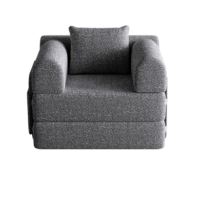 Slaapbank – Bank – Sofa – Bedbank – Slaapstoel – 2-in-1 Chenille – Met Opbergarmleuningen – Stevig Metalen Frame