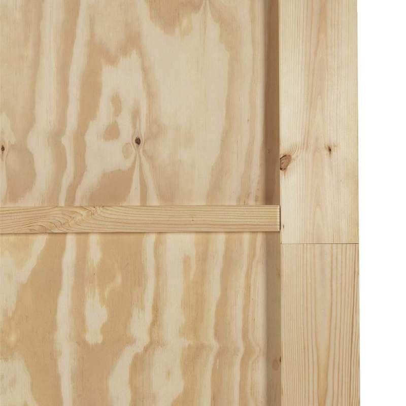 Houten Schuifdeur – Binnendeur – Roomdivider – Ruimteverdeler – Schuifpaneel – Bruin – Handmatig Schuifsysteem – 83 x 202 cm