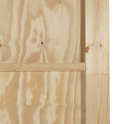 Houten Schuifdeur – Binnendeur – Roomdivider – Ruimteverdeler – Schuifpaneel – Bruin – Handmatig Schuifsysteem – 83 x 202 cm